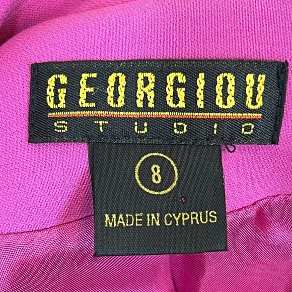 Vintage Pink Blazer Tailored Jacket Purple Office to Evening France - Picture 5 of 8